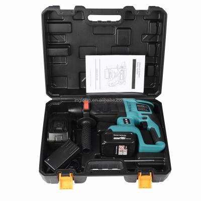 China Electric Hammer Drill Rechargeable Brushless Cordless Rotary Impact Drill with Two 18V 4.0Ah Battery 18V 4000mAh for sale