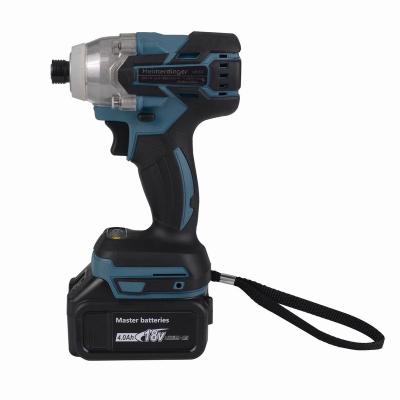 China Building& industry& Cordless and Brushless Rechargeable Electric Impact Drill Construction Driver with One 18V 4.0Ah Lithium Ion Battery for sale