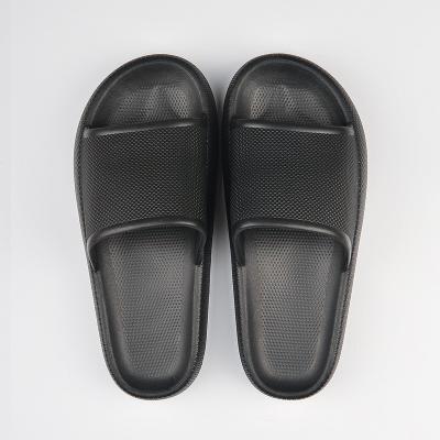 China Manufacturer Custom Logo Men Slide Sandals Wholesale Anti-static Black Bathroom Mens Eva Rubber Sliders for sale