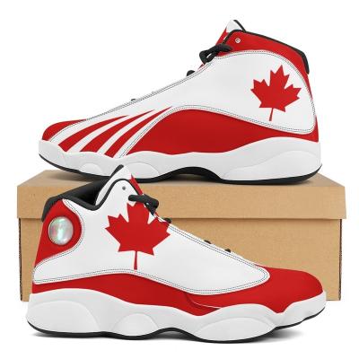 China EVA 2022 Retro Mens Basketball Shoes 13s Canada Flag Printing aj Sport Shoes Custom Mens Sneaker With Logo for sale