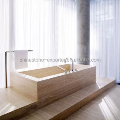 China For interior and exterior wall paneling stone look decoration solid marble bathtub, bathroom travertine cover tiles, travertine marble price for sale