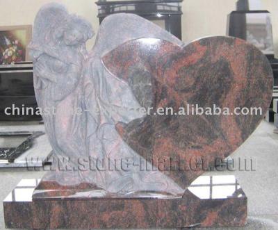 China EUROPEAN headstone with angel and heart for sale