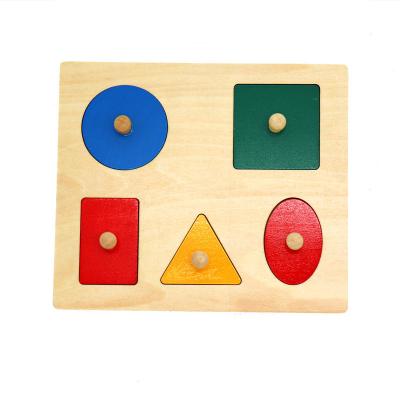 China Montessori Educational Toy Large Size Wooden Board Match Shape Safe Early Learning Educational Toys For Toddlers for sale