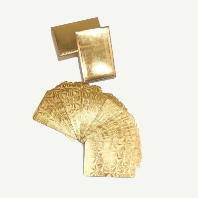 China Amazon Paper Hot Sale Plastic Material Golden Playing Cards Deck Flexible Cards For Party Game for sale