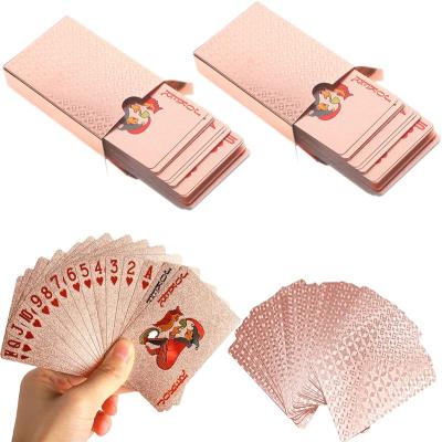 China Family Paper Magic Tricks Machine Rose Gold Waterproof Plastic Elegant Charming Ladies Playing Cards For for sale