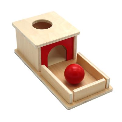 China Safe Montessori Toys Small Big Education Toys Wooden Box with Tray and Ball for Toddlers for sale