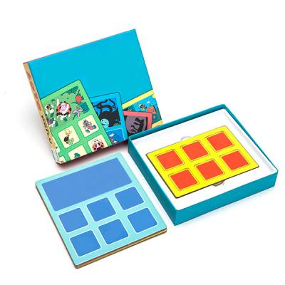 China Kids Paper Educational Funny Memory Toys Kids Match Round Square Round Card Game for sale