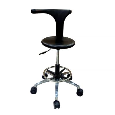 China 360 Swivel Seat Height Adjustable PU Dental Chair Classic Ergonomic Leather Dental Saddle Stool With Backrest Task Chair for sale