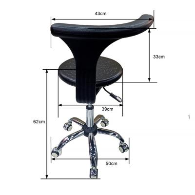 China Traditional High Quality PU Swivel Bar Stool Hairdresser Chair Tattoo Adjustable Leather Chair for sale