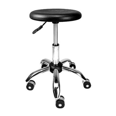 China Rotating Height Adjustable PU Lab Stool Stainless Steel Lab Stool for sale