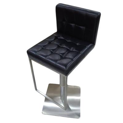 China Can Be Fitted Stainless Steel Bar Stools For Kitchen Classic Backrest PU Leather Bar Chair for sale