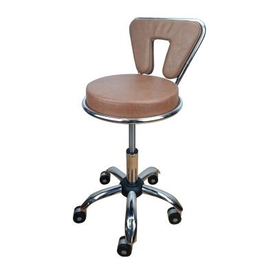 China Contemporary Whole Sale PU Restaurant Dining Back Stool Shop Waiting Shaving Sit Stylist Furniture Salon Barber Chair Haircutting Bar Stool for sale