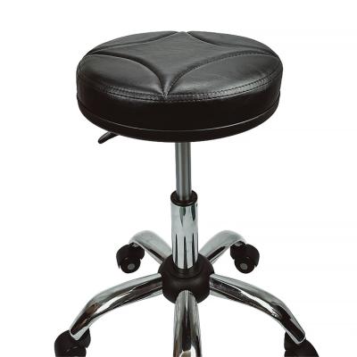 China Traditional Customize Barber Shop Chair Round Stool Salon Furniture Rolling Set for sale