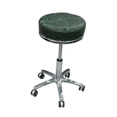 China Durable Material Cheap Salon Furniture Adjustable Green Stool Green Rolling Chair For Hairdresser for sale