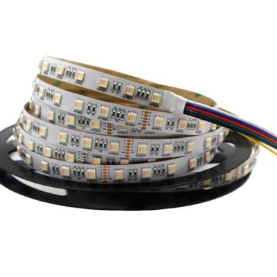 China Indoor& Factory Wholesale Outdoor 5050 CW+RGB+WW 5 in 1 RGBWW Indoor Home Lighting LED Strip Light for sale