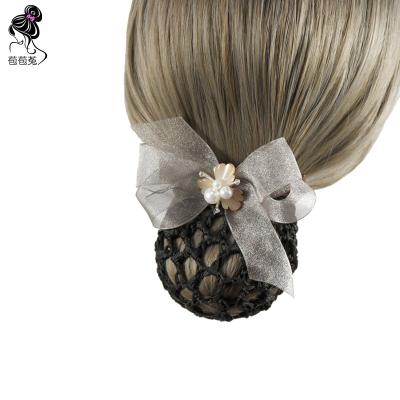 China 2021 High Quality Pretty Lady Hair Bows Clips Fashion Small Price Large For Girls Hair Bun Pin Cloth Cover Net Clip Accessories for sale