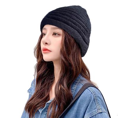 China New COMMON Cheap Fashion Woven Beanie Winter Hats Girls Knit Covers Streetwear Skull Warm Hat for sale