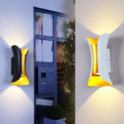 China Indoor Aluminum Tempered Glass 6W LED Wall Lamps Decorate Up And Down Exterior Wall Sconce Bedroom LED Lighting Outdoor House Lights for sale