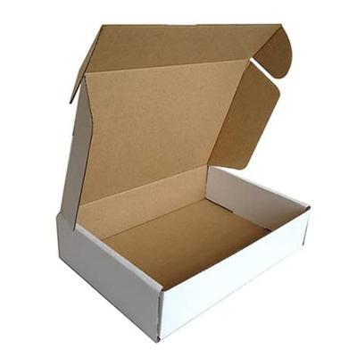 China Recycled Materials Wholesale Custom White Corrugated Packaging Box Clothing Cardboard High Quality Corrugated Paper Shipping Box for sale