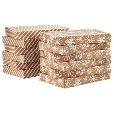 China High Quality Recycled Hard Materials Christmas Gift Box Kraft Paper Luxury Rigid Box With Lid for sale