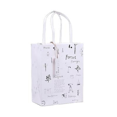 China Recycled Materials Factory Coated Paper Delicate Hot Stamping Paperboard Bag Packaging White Box With Handle for sale