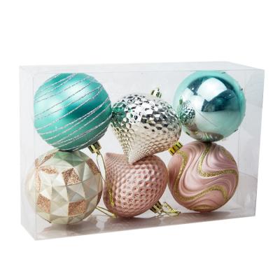 China New Design Home Decoration Products 8cm Christmas Glitter Ball For Christmas Decoration for sale