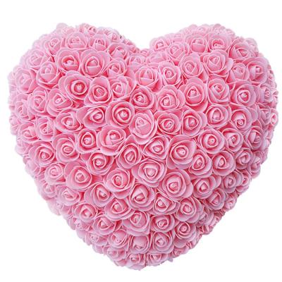 China Holiday Decoration Valentine Day Artificial Rose Flower Handmade Foam Roses Heart Shaped Hearts for sale