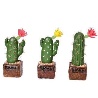 China Potted Artificial Cactus Plants High Realism Patio Decor Home Decorative Succulent Flowers Faux Plants for sale