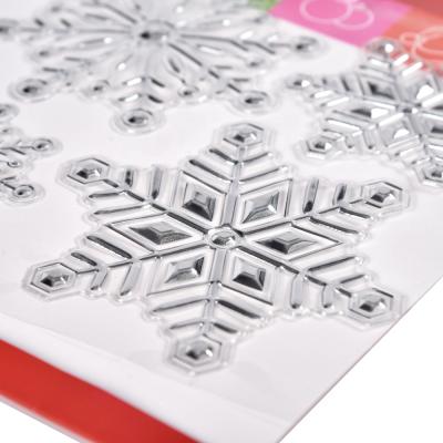 China Europe Holiday Custom Snowflake Shape PVC Wall Decoration Snowflake Christmas Decoration for sale