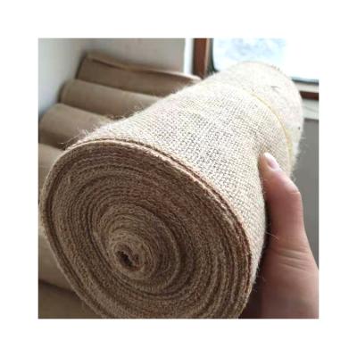 China Good Quality Air Permeability Hessian Jute Fabric Dyeing Canvas Natural Jute Fabric for sale