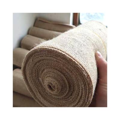 China Good Air Permeability Dyed Textiles Hessian Jute Burlap 100% Woven Jute Fabric Rolls for sale