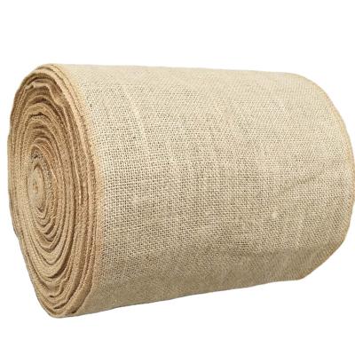 China Organic Eco Friendly 100% Natural Jute Fabric Roll Burlap Fabric for sale