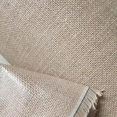 China Viable Laminated Waterproof Hessian Burlap Fabric PE Hessian Cloth Jute Fabric For Bag Making for sale