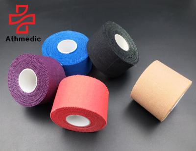 China Cotton 2022 Athmedic Hand Tear Sports Cotton Colored Rigid Strapping Tape Colored Tape Color Rayon Sports Rigid Sports Tape for sale