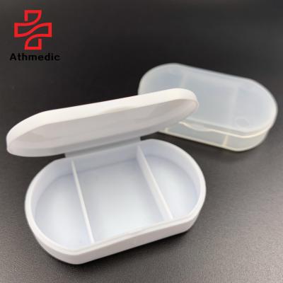 China Food Grade PP Athmedic Oval 3 Compartments Pill Box 3 Grids Pill Case 2021 Pill Box for sale