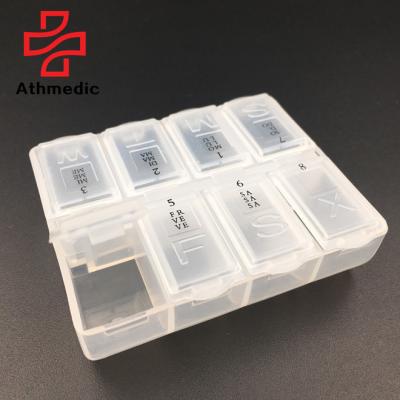 China 2021 Edible Grade PP Athmedic 4 Day Pill Planner Box Organizer 8 Case Compartments for sale