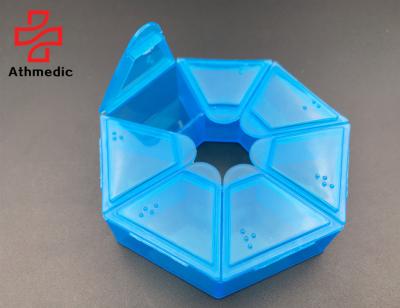 China PP Athmedic Food Grade Rhombus 7 Pill Case Side Box 2022 for sale