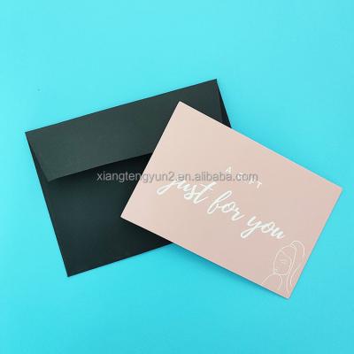 China Logo Blank Wedding Greeting Invitation Custom Made Artificial Thank You Gift Note Cards with Envelopes for sale