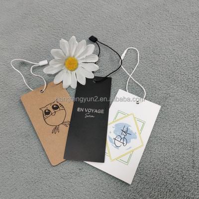 China Sustainable High Quality Custom Logo Paper PVC Hang Tag Clothes Kraft Hang Tag Hang Tags for sale