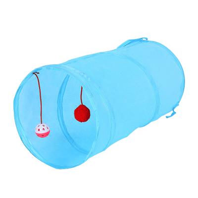 China Amazon Hot Selling Folding Pet Cat Taffeta Tunnel Toy Pet Forming Folding Tunnel for sale