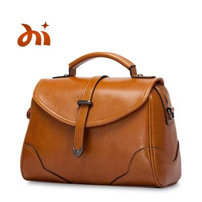 China Lady Custom Ladies Bag Luxury Vintage Genuine Leather Handbag Woman Handbag for sale