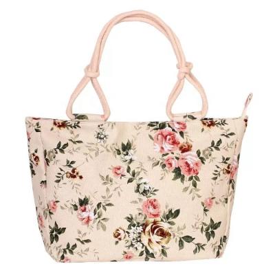 China Lady Digital Printed Shoulder Bag Woman Print Canvas Tote Handbag for sale