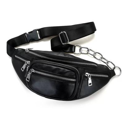 China Fashion Small Messenger Bag Pussy Pack Waterproof PU Leather Waist Bag For Man for sale