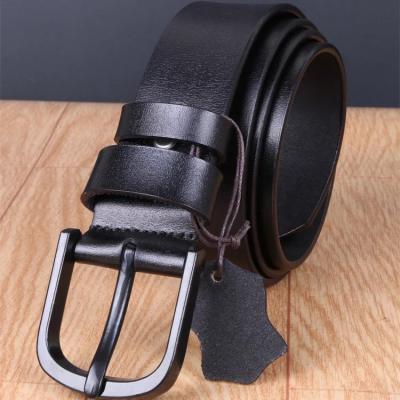 China Custom Genuine Cowhide Leather Belt Vintage Cowhide Men's Belt for sale