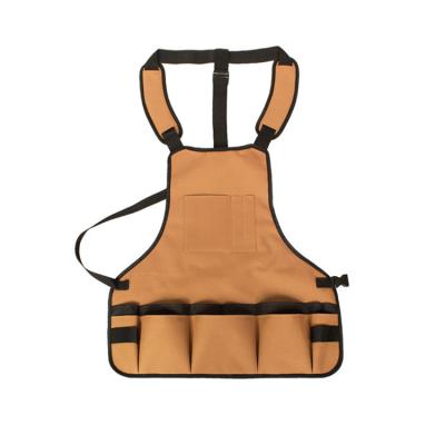 China Oxford Cloth Vintage Aprons Carpenter Tool Organizer Industrial Garden Work Apron With Tool Pockets for sale