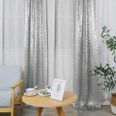 China Top Selling Backdrop Curtain Decoration Light Seamless Embroidered Curtain Backdrop Ribbon Sequins Products For Home Decoration for sale