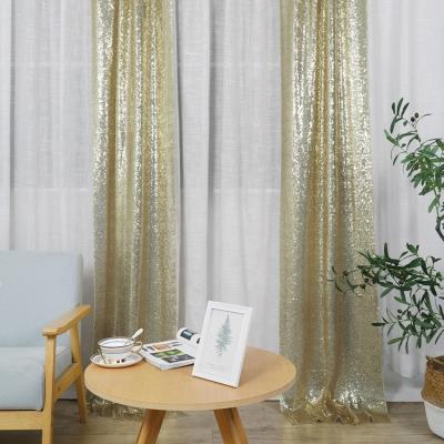 China 2021 Hot Sale Gold Sequin Embroidery Stage Backdrop Luxury Stage Backdrop Curtains For Party Decoration for sale