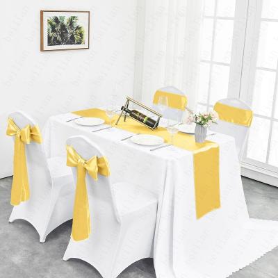 China Best Selling Purple Table Runner Products Gold Polyester Dining Silky Carpet Table Runner For New Year for sale