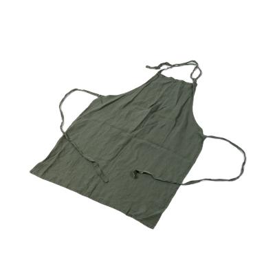 China C2U Washed Pure French Linen Washed Canvas Apron for sale