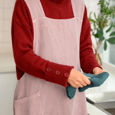 China C2U Stonewashed Goods Using 100% French Stonewashed Canvas Apron for sale